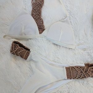 Cheeky braided swim suit never worn (NWOT)